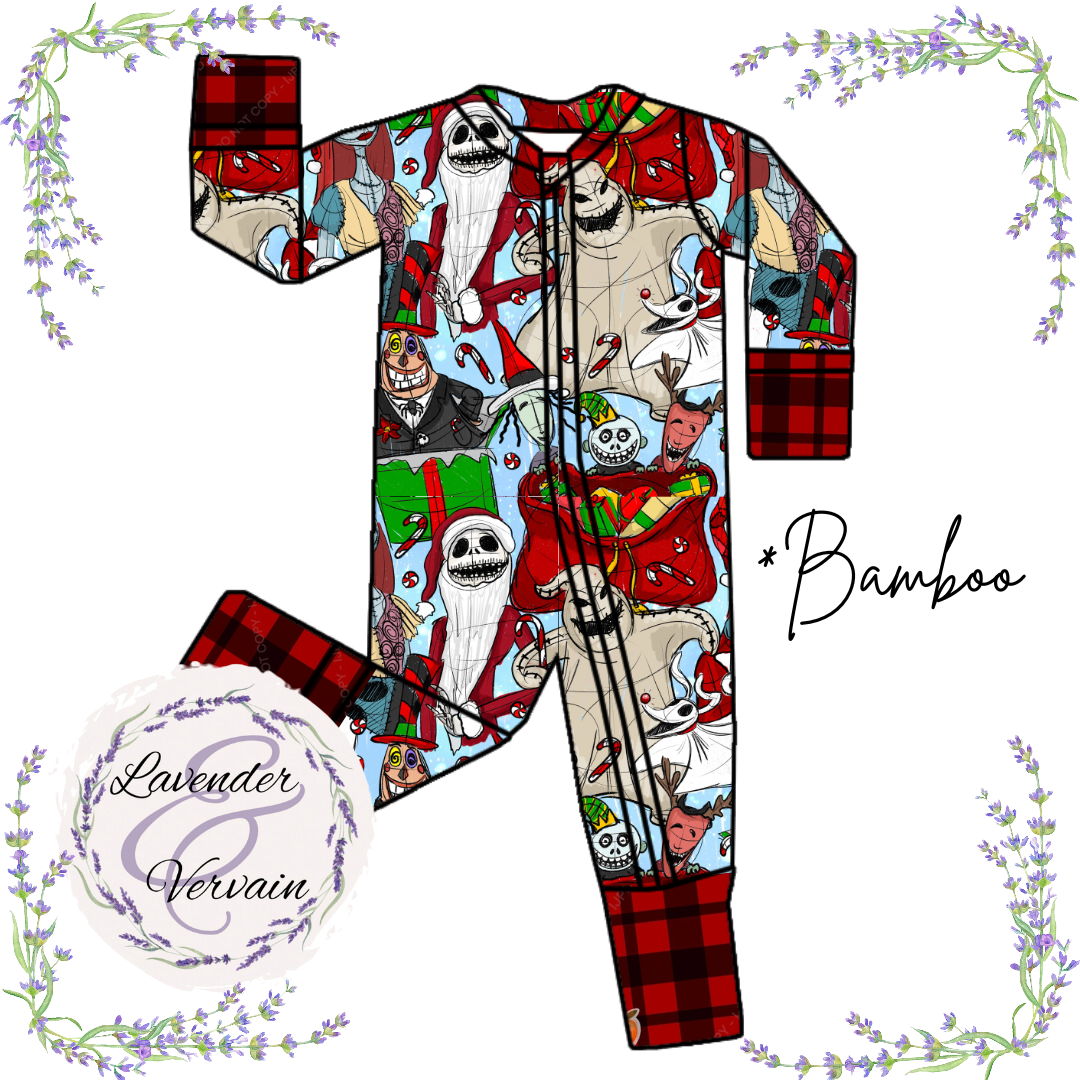 Skeleton christmas bamboo zippy