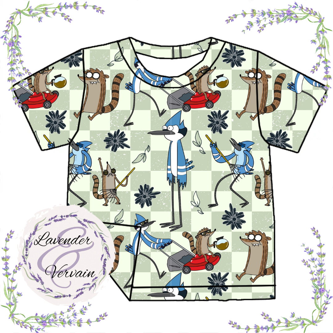 Racoon & bird tee