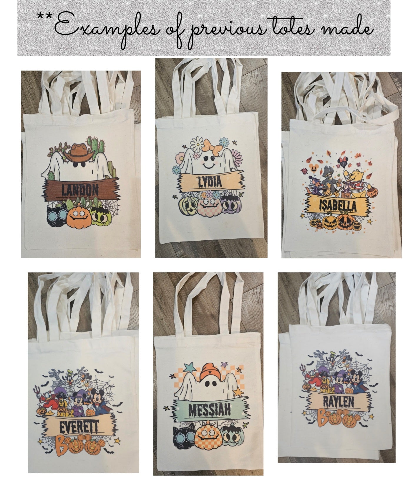 Personalized Trick or treat bag 1sided